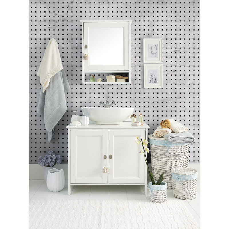 Cottage Marble Basketweave Mosaic Wall & Floor Tile