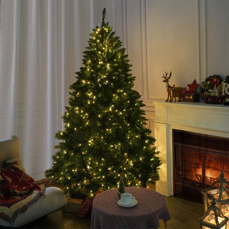 Artificial Christmas Tree, 6.96 ft, Pre-Lit