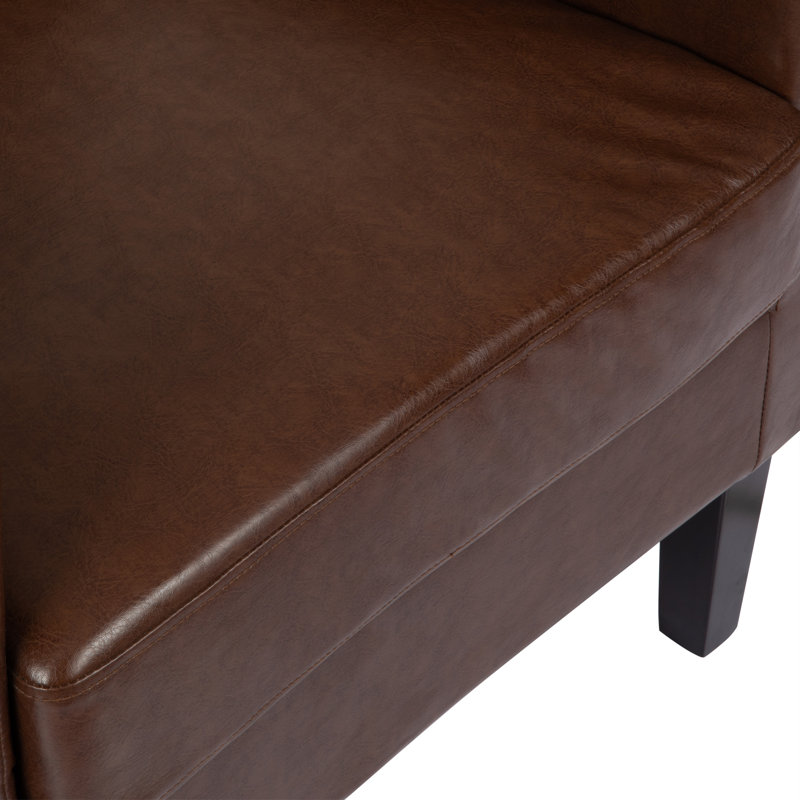 Fauteuil club de 28,25 po de largeur, Marron foncé
