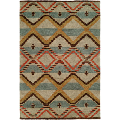 Keddie Hand Knotted Wool Southwestern Area Rug
