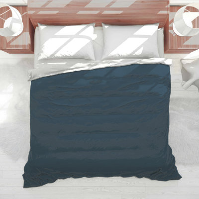 Édredon uni bleu