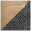 Ensemble de repose-pieds contemporain en bois naturel et tissu vert - ensemble de 2