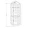 Vitrine de coin lumineuse avec portes et tablettes en verre trempé - rangement élégant en chêne pour le salon et la chambre à coucher - Noir