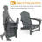 Foldable Outdoor Adirondack Chair With Ottoman-86713958