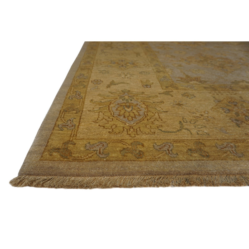Tapis oriental en laine noué à la main platine / or Notting Hill, Rectangle 12 pi x 15 pi