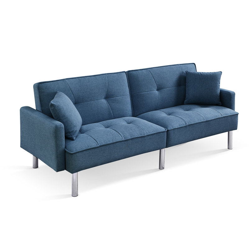 Canapé-lit 84,71 po Sehermini, Bleu 100% polyester
