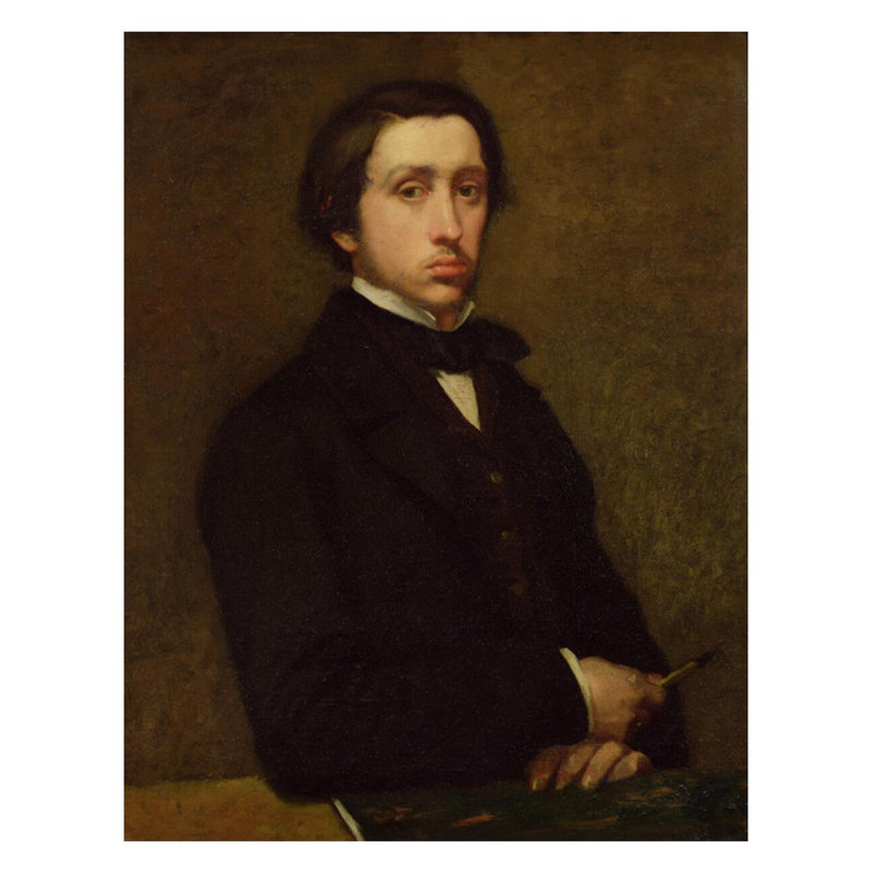 Autoportrait par Edgar Degas - estampe numérique, H 22 po x l 28 po