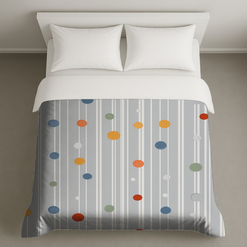 Housse de couette à pois moderne, Lit simple