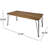 Oppelo Acacia Solid Wood Top Metal Base Dining Table