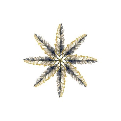 Feather Flakes III Print by Elena Carlie