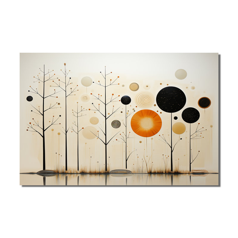 Art mural minimaliste beige du milieu du siècle - oasis minimaliste