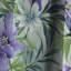 Rideau occultant floral vert et mauve à motif de sérénades tropicales II - 1 panneau-107545896