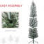 Arbre de Noël enneigé 6 pi, 329 pointes, base en métal, Jolly 6 pi artificiel avec neige, saison magnifique