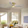 52 Inch Decorative LED Ceiling Fan With Dimmable LED Light 6 Speed Remote 3 Solid Wood Blades Reversible DC Motor For Living Room