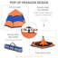 Corbel Double Layer Instant Pop Up Tent with Rainfly 4 Person Orange