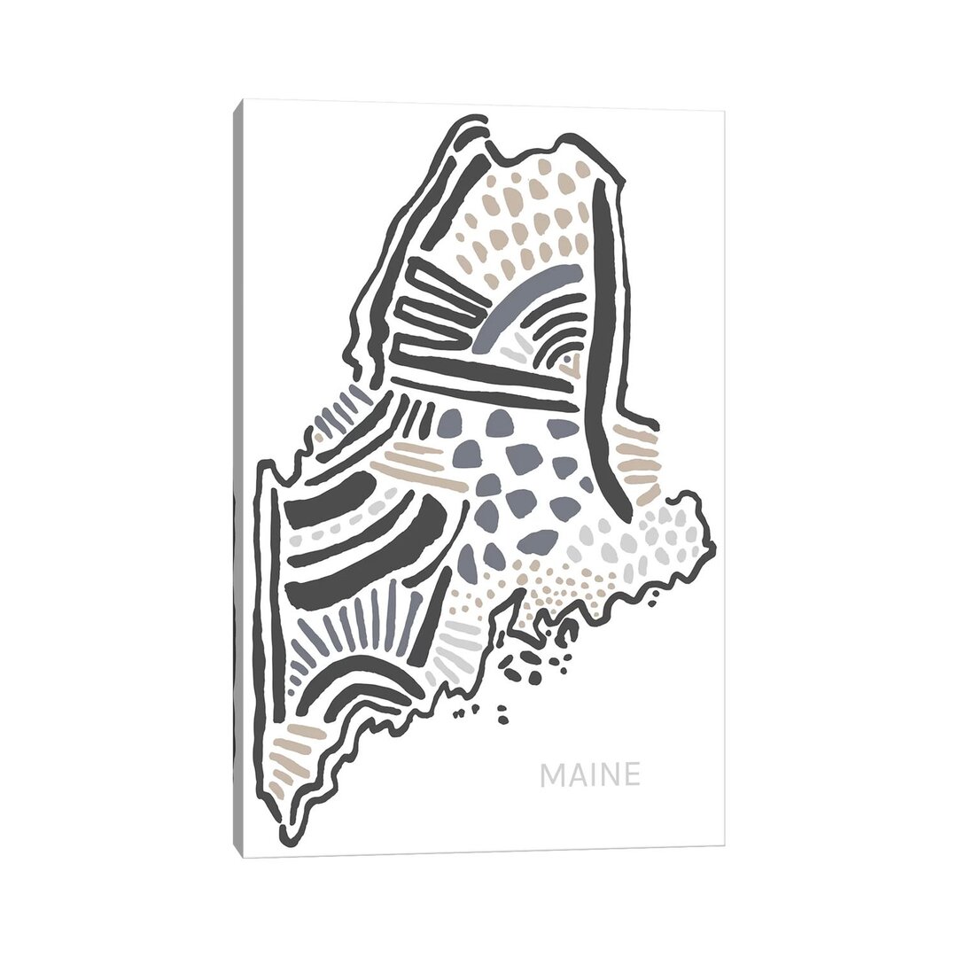 Maine von Statement Goods - Galerie-umwickelte Leinwand Giclée auf Leinwand