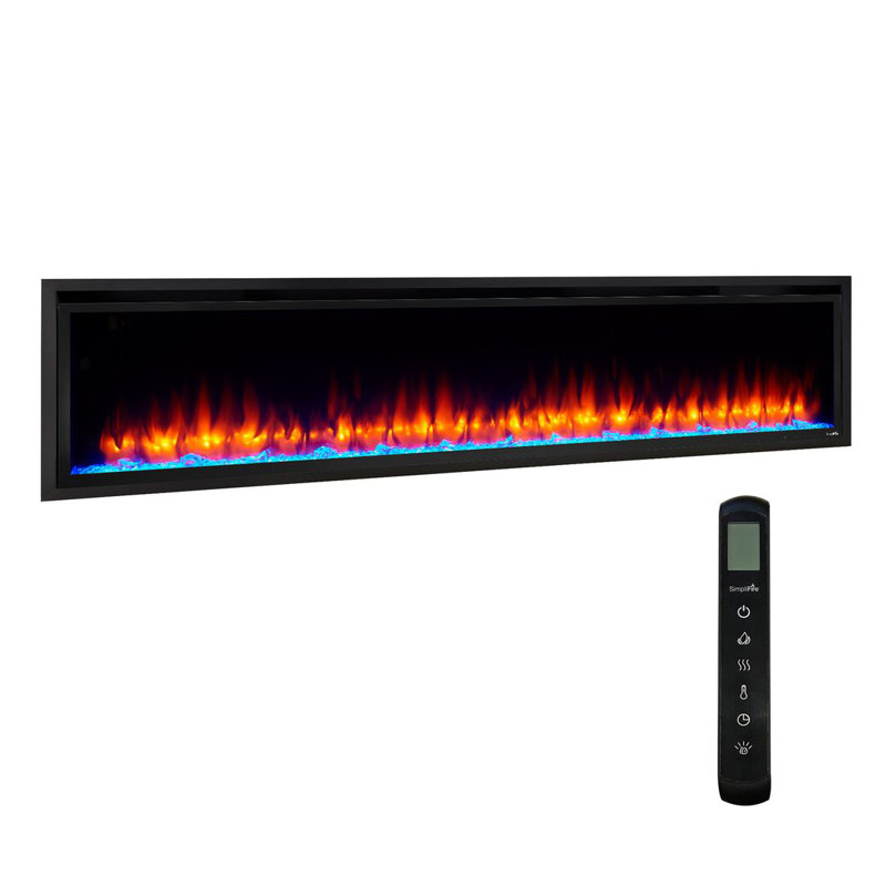 SimpliFire Allusion Platinum Linear Electric Fireplace, 50" W