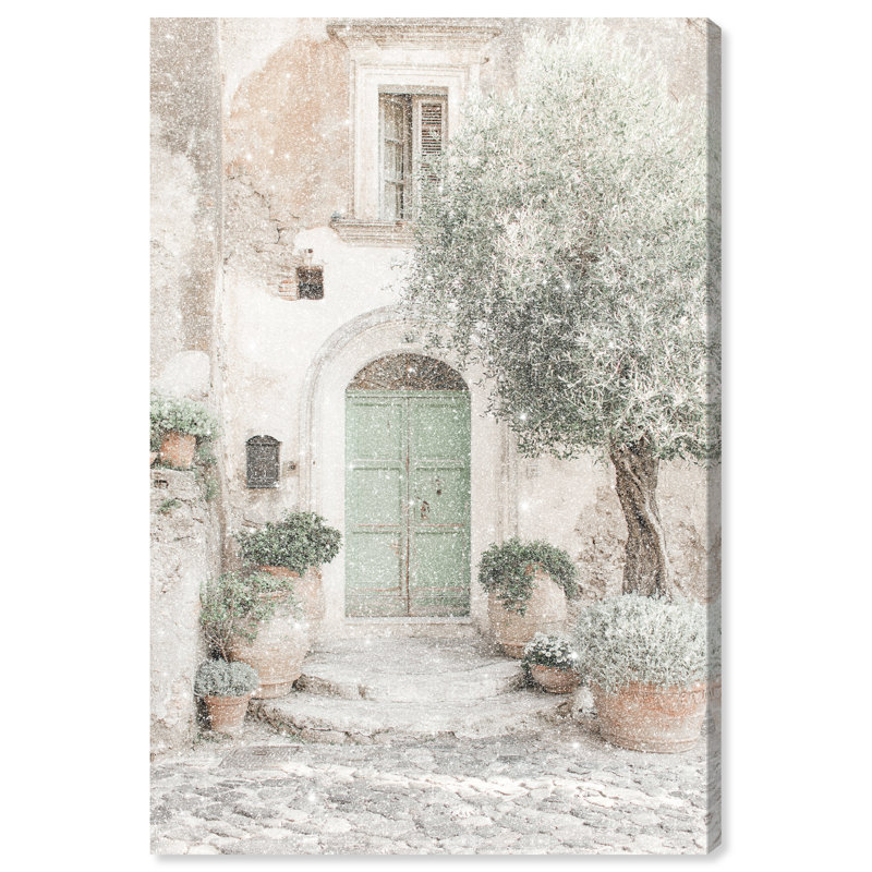 Mint Door I Canvas Architecture Print by Oliver Gal, Black Frame, 10 x 15, 11"H x 16"W, White Floater Frame