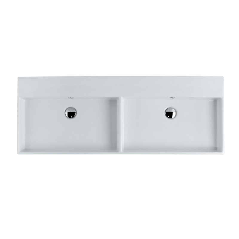 Unlimited 55.5'' L Bathroom Sink, No Hole