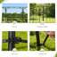 Tonnelle de jardin en fer 6,8 pi avec barrière