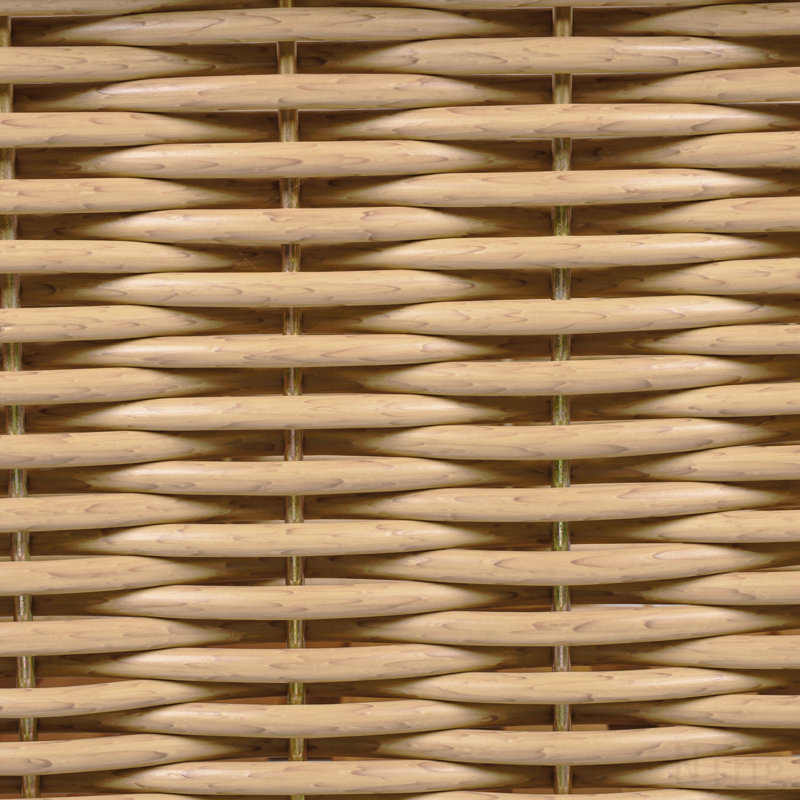 Ensemble de 2 fauteuils club d'extérieur, structure en bois d'acacia avec accoudoirs en osier et coussins beiges, capacité de 400 lb