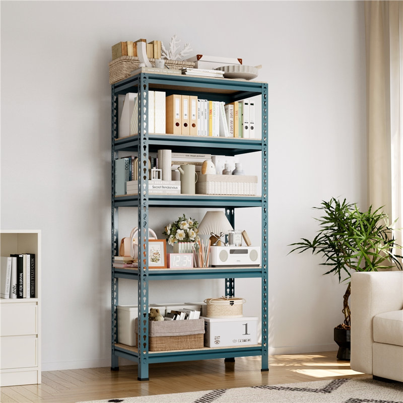 70cm W Manufactured Wood Height -Adjustable Shelving Unit, Neptune Blue