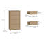 Modern minimalistic chest of drawers with 4 drawers, engineered wood, decor-124889453-124889452