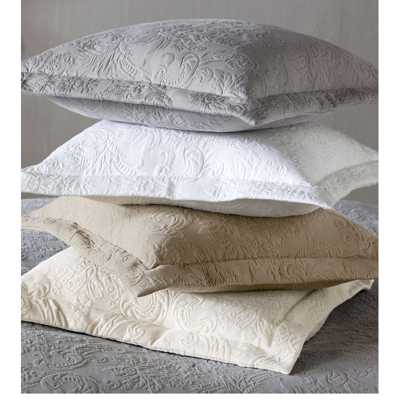 Sandrine Square Pillow Cover & Insert, Dove