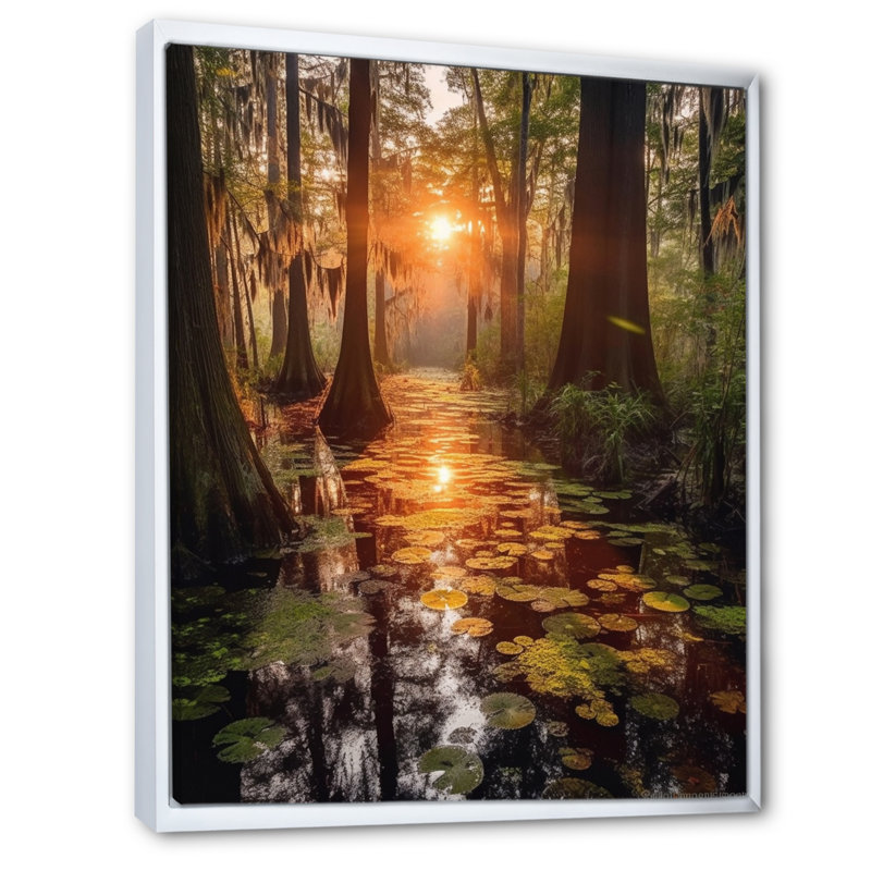 États-Unis Georgia State II - Paysages, art mural, salon, H 40 po x l 30 po x P 1,5 po, Cadre flottant blanc