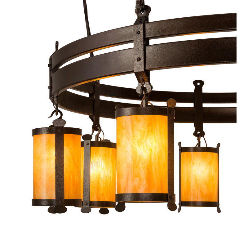 Beartooth 8 - Light Dimmable Wagon Wheel Chandelier