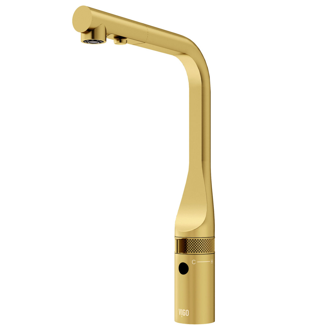 Jewel Touchless Sensor 15 in. Single Handle Pull-Out Kitchen Faucet VIGO 