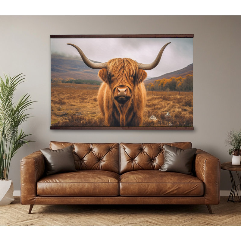 Tenture murale Highland Cow, H 40 po x l 60 po