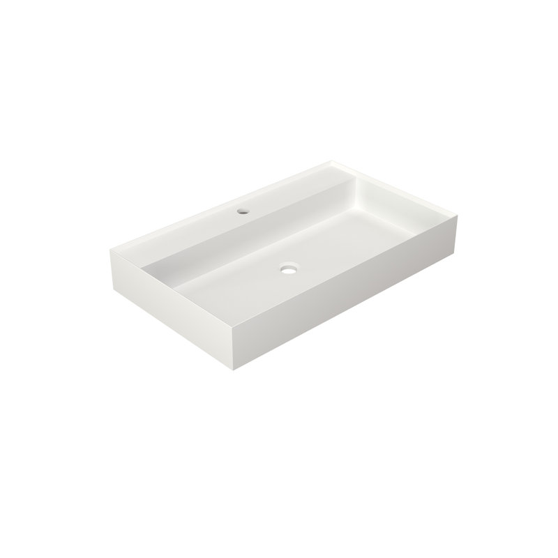 Lavabo de salle de bain en résine à surface solide en résine