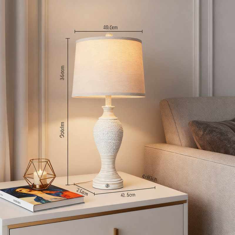 Ensemble de 2 lampes de table rétro avec ports de charge USB, lampes de chevet à intensité variable à 3 voies pour le salon, le bureau, la table de chevet, style rustique moderne