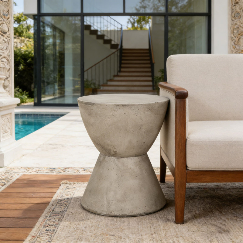 Outdoor LightWeight Concrete Side Table