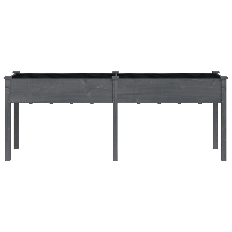 Otterson Wood Planter Box, Gray, 29.92" H x 79.92" W x 20.87" D