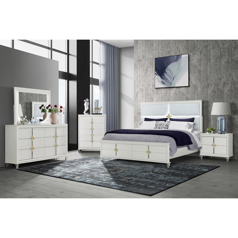 URIUNI GOLD DRESSER, Armoire de rangement à large tiroir (commode)