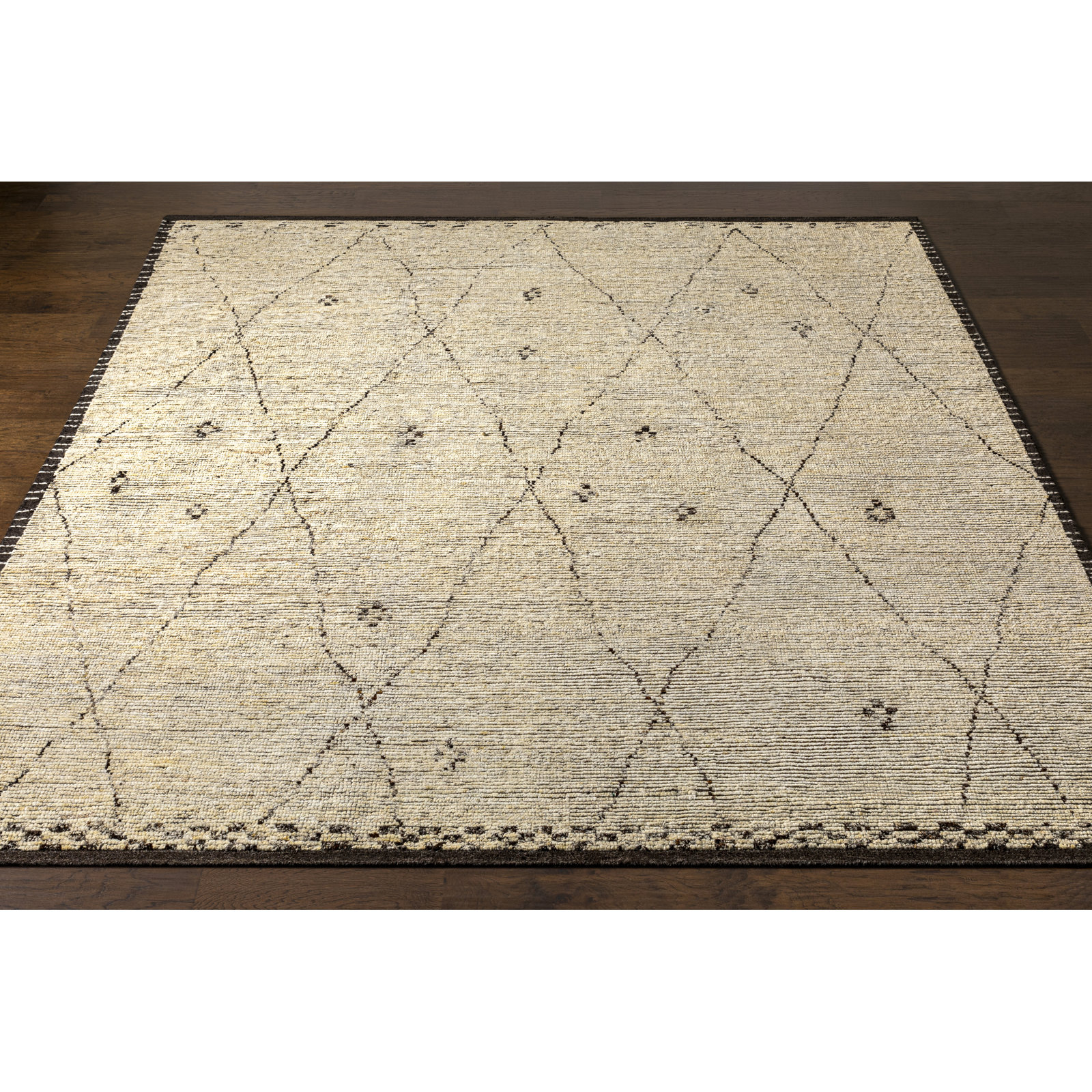 Zoelle Hand-Woven Moroccan Rug, Rectangle 2' x 3'
