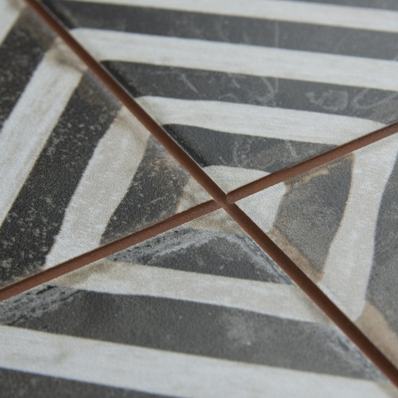 Carrelage mural en céramique 18 po x 18 po Merola Tile Kings Rombos Night