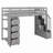 Loft Bed With Shelves,Drawers And Stairs-434248046