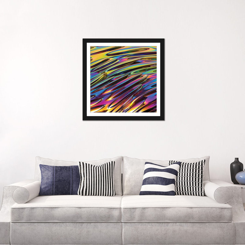 « zigzag » par danny fabrice, reproduction d’impression sur toile tendue, H 16 po x l 16 po x P 1 po, Blanc