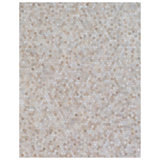 Mosaic Leather Cowhide Geometric Area Rug in Light Beige