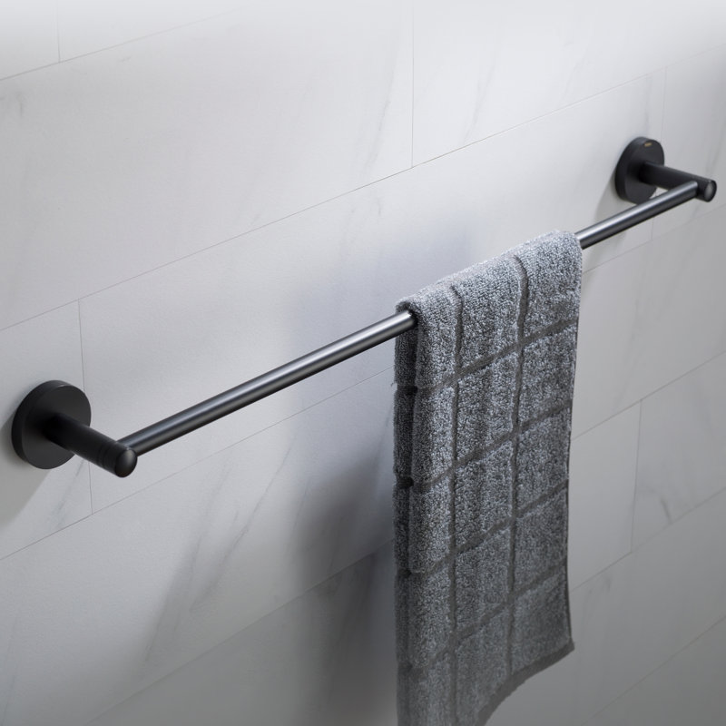 Elie 24" Wall Mounted Towel Bar, Matte Black