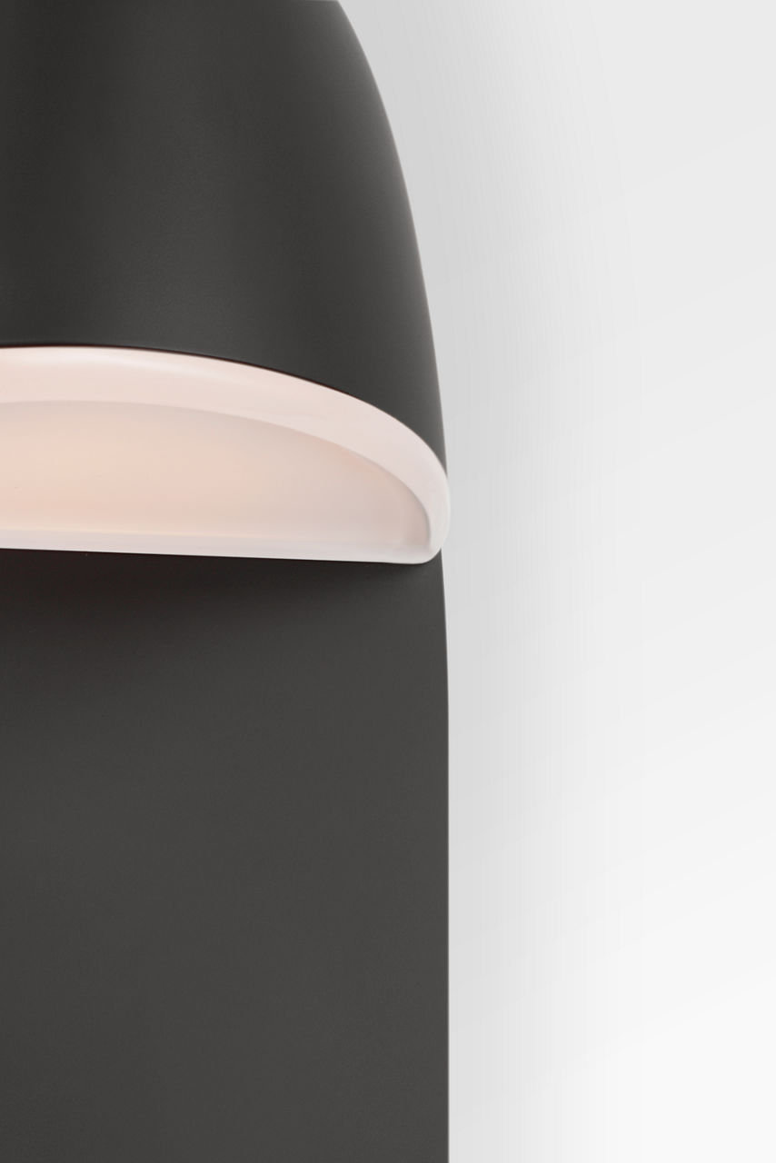 Axel Single Light Flush Mount Sconce, Midnight Black