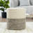 Jaipur Living Micco Ombre Cream/ Brown Cylinder Pouf-1477581187