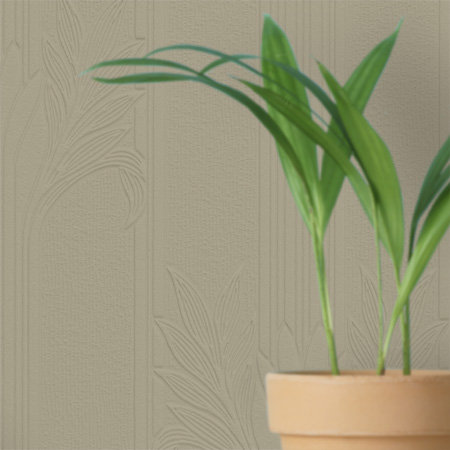 Wildacre 10m L x 53cm W Floral and Botanical 3D Embossed Roll Wallpaper