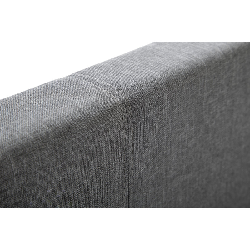 Lilianna Upholstered Bed, No Mattress, Grey, Single (3')