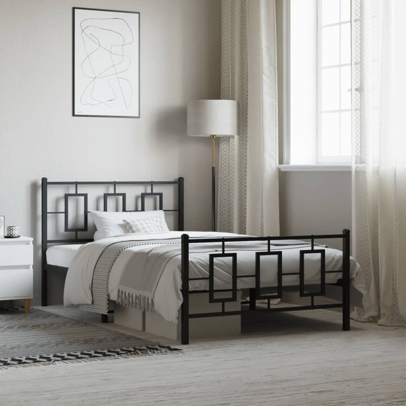 Ocey Metal Bed, Black, 160 x 200cm