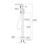 Robinet de baignoire autoportant avec douche à main, matériau métallique, profondeur de 41,65 po x largeur de 5,83 po, douche de mise à niveau élégante pour salle de bain de 9,65 lb, fabrication, profondeur, largeur, caractéristique