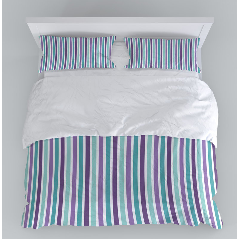 Striped Duvet Cover, Queen Duvet Cover + 2 Queen Shams